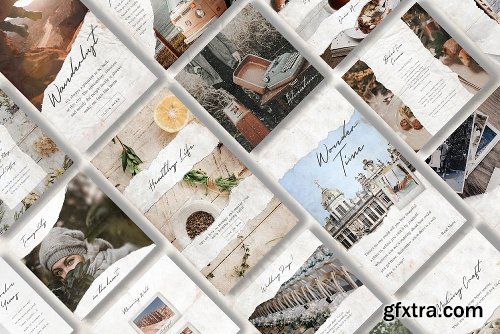 CreativeMarket ANIMATED Rustic Paper Instagram Pack 3357224