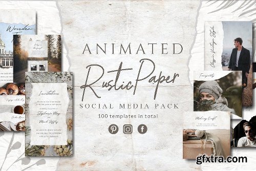 CreativeMarket ANIMATED Rustic Paper Instagram Pack 3357224