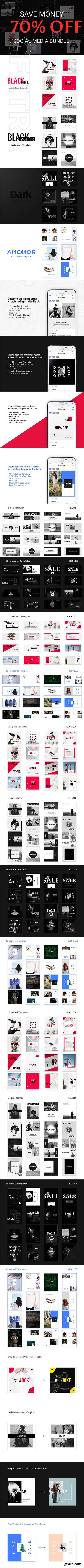 CreativeMarket - Four in One Social Media Bundle 3607779