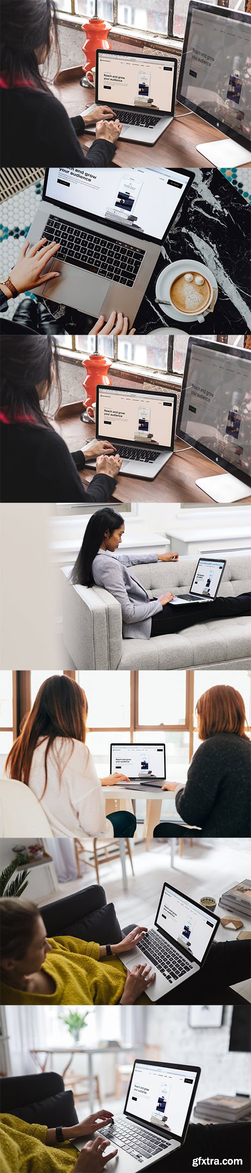 Business Woman Macbook Mockups v4 Entrepreneurs