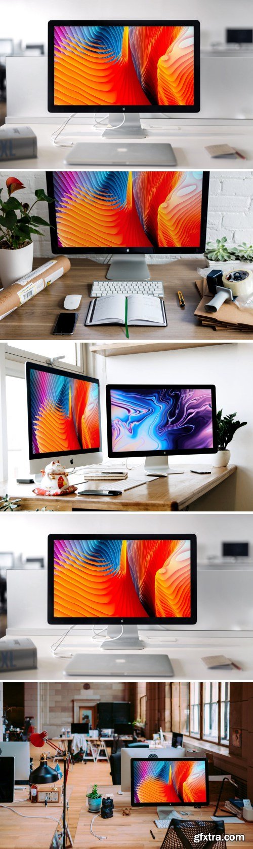 iMac Mockup Scene and Workstation Vol 05