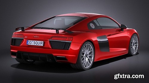 Audi R8 V10 Plus 2016 3d Model