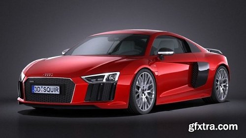 Audi R8 V10 Plus 2016 3d Model