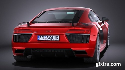 Audi R8 V10 Plus 2016 3d Model