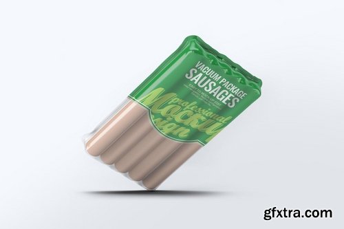 Vacuum Package Sausages Mock-Up