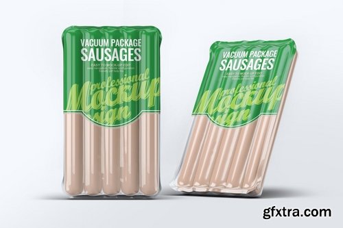 Vacuum Package Sausages Mock-Up