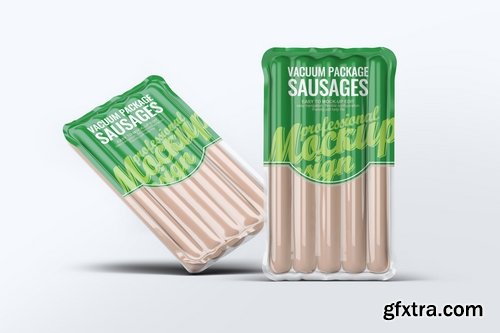 Vacuum Package Sausages Mock-Up