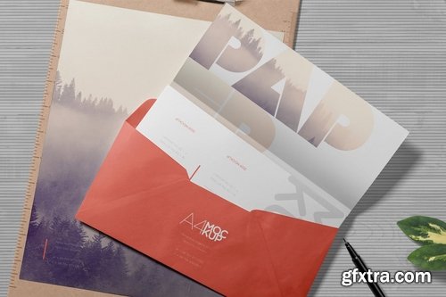 4 Realistic A4 Paper Mockups