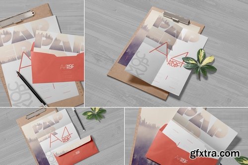 4 Realistic A4 Paper Mockups