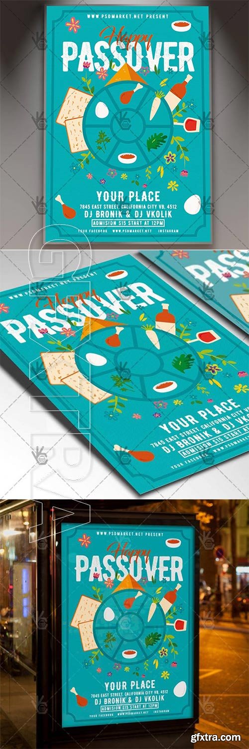 Happy Passover Flyer – Spring PSD Template