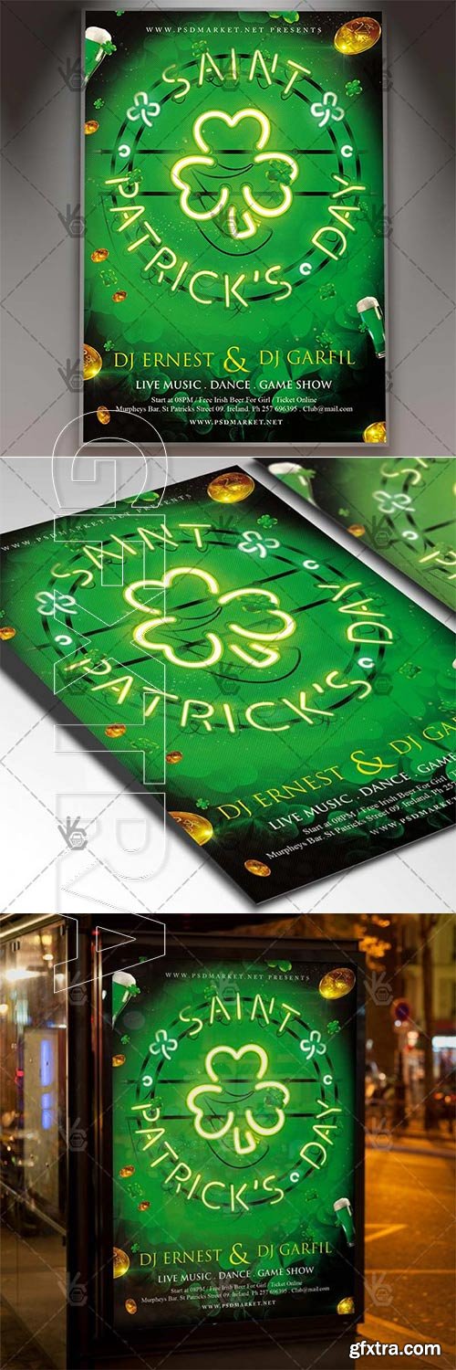 St Patrick’s Day Event – Club Flyer PSD Template