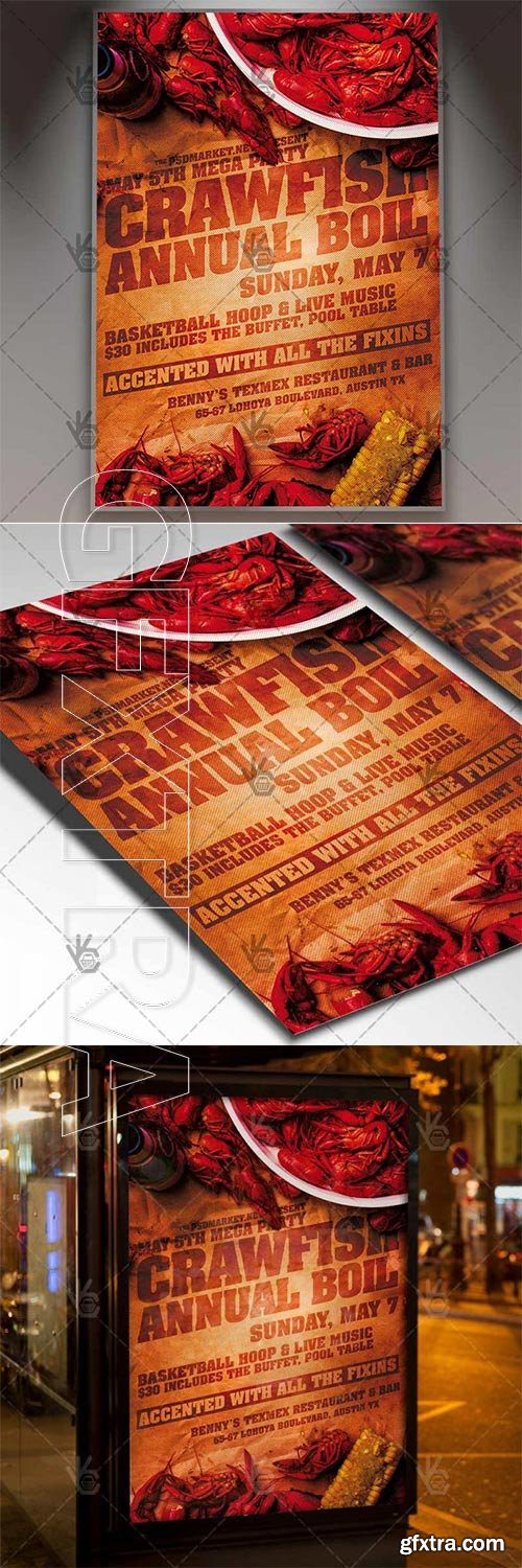 Crawfish Boil Flyer – Business PSD Template