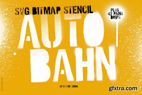 Stencil Autobahn SVG bitmap font