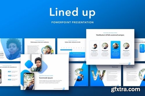 Lined Up PowerPoint Template