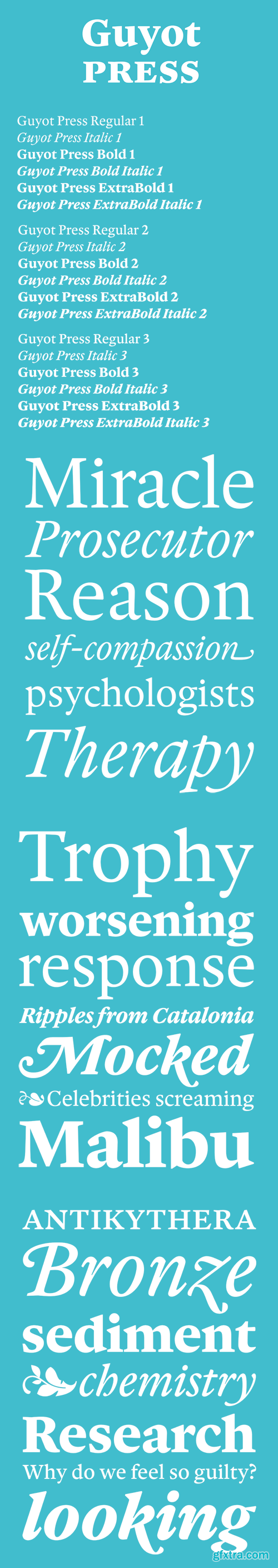 Guyot Press Font Family