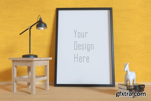 Black Frame Mockup 3D Scene