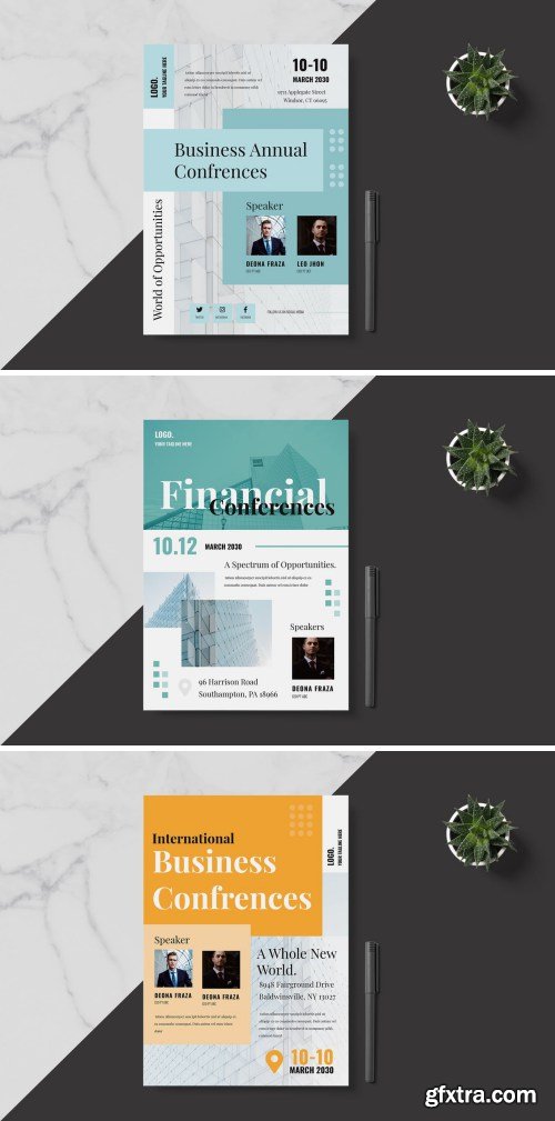 Clean & Minimal Business Event Flyer Bundle