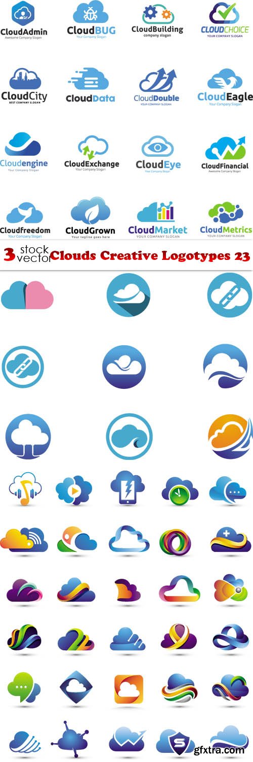 Vectors - Clouds Creative Logotypes 23