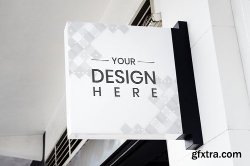 White vintage design board mockup