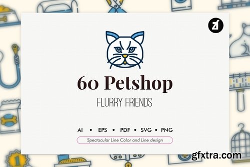 60 Petshop and pet elements