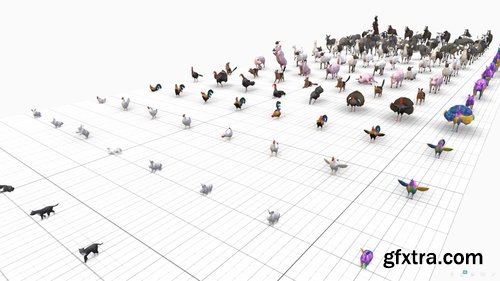 Cgtrader - Farm Animals Pack Low-poly 3D model