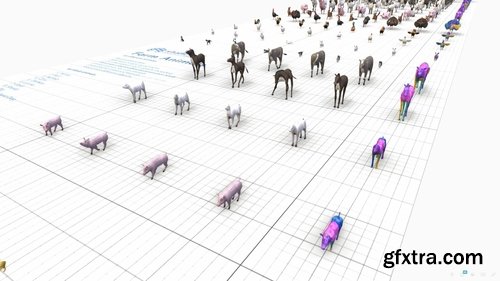 Cgtrader - Farm Animals Pack Low-poly 3D model