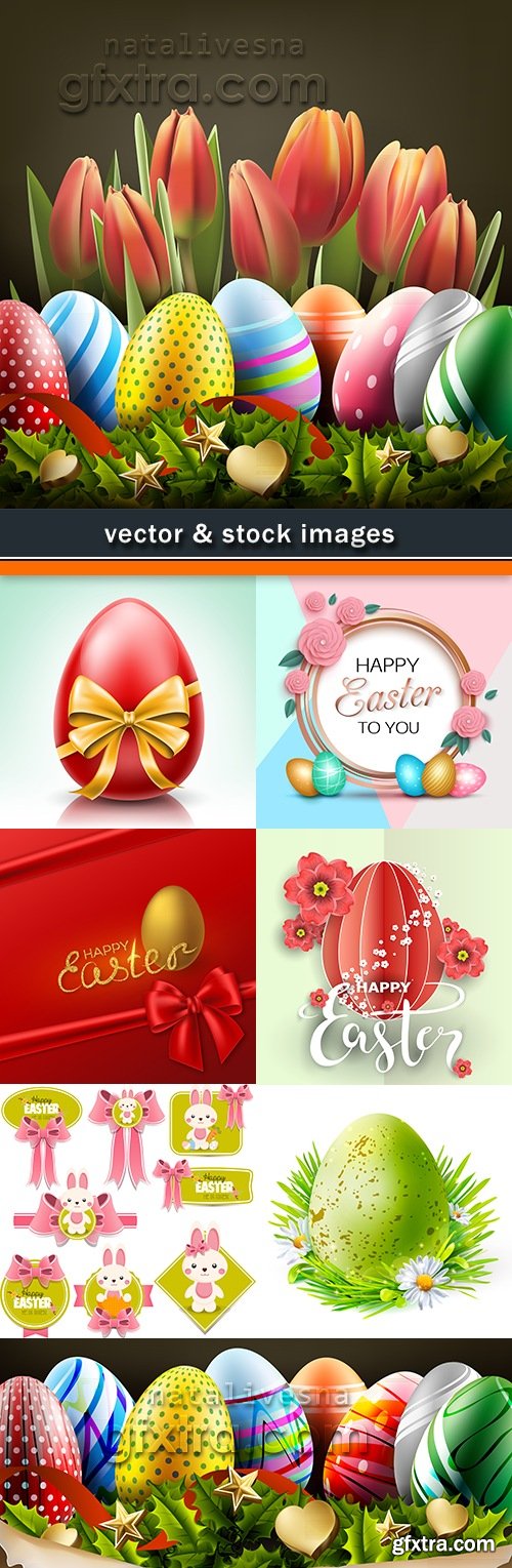 Happy Easter decorative illustration design elements 11