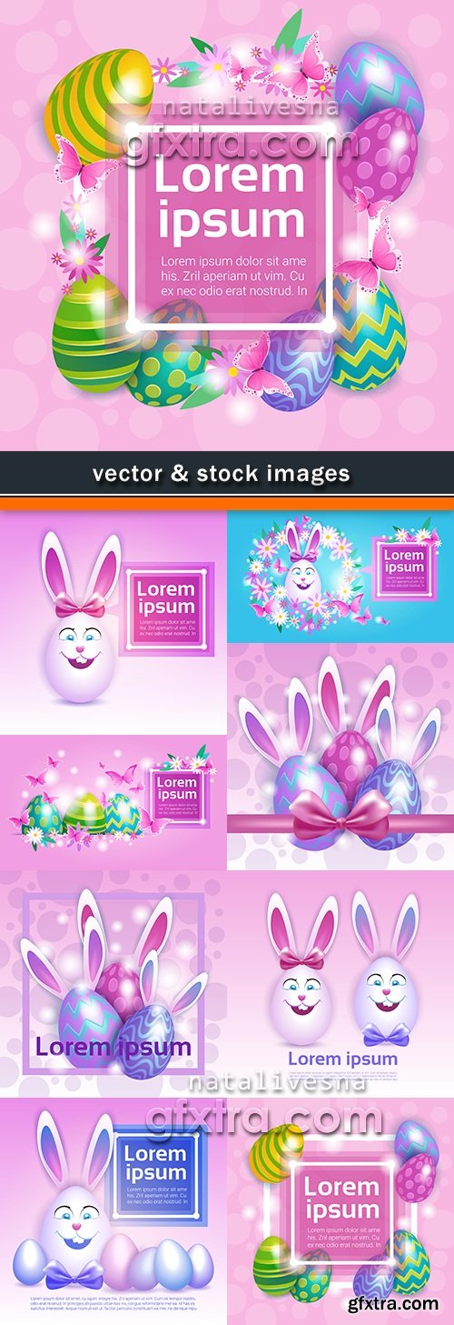 Happy Easter decorative illustration design elements 12