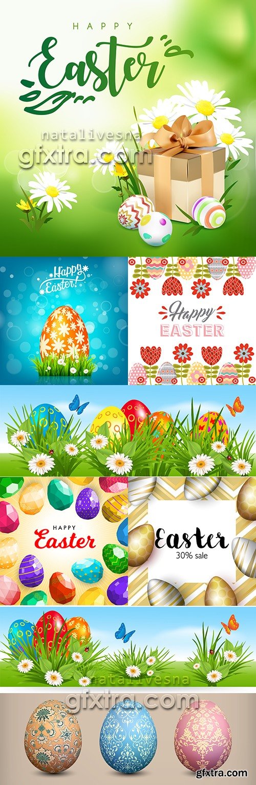 Happy Easter decorative illustration design elements 13