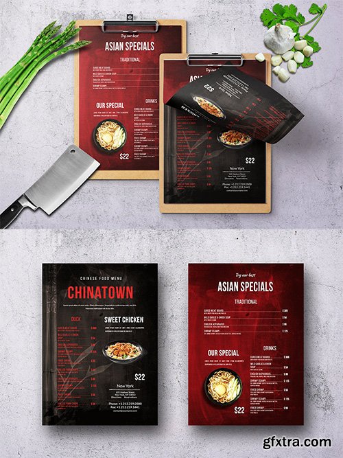 Chinese Single Page Food Menu V3