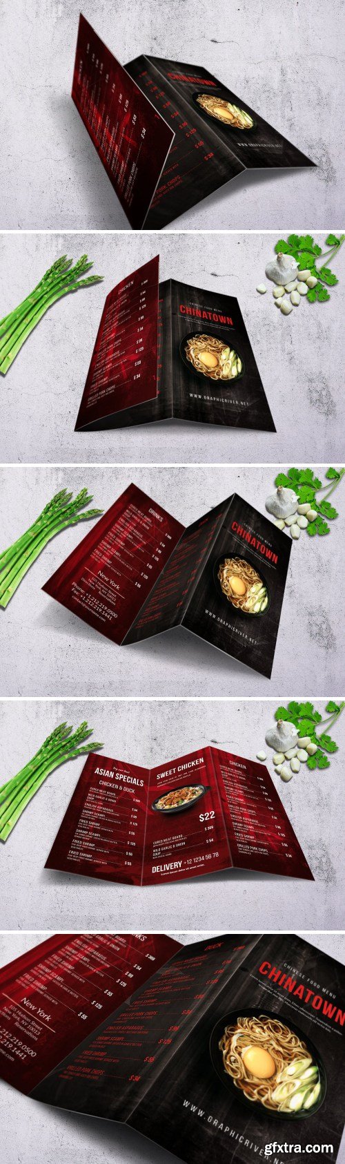 Chinese Trifold Food Menu V3