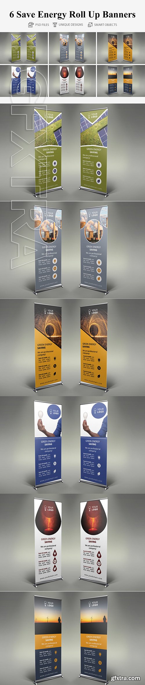 CreativeMarket - Save Energy - Roll Up Banners 3659313