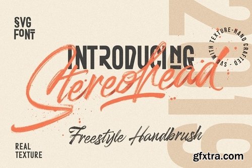 CM - Stereohead Brush Font SVG 3693533