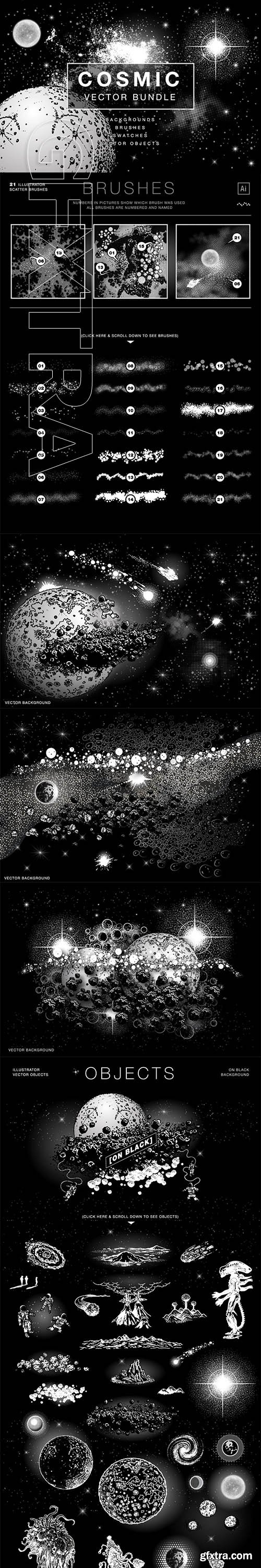 CreativeMarket - Cosmic Vector Bundle 3576086