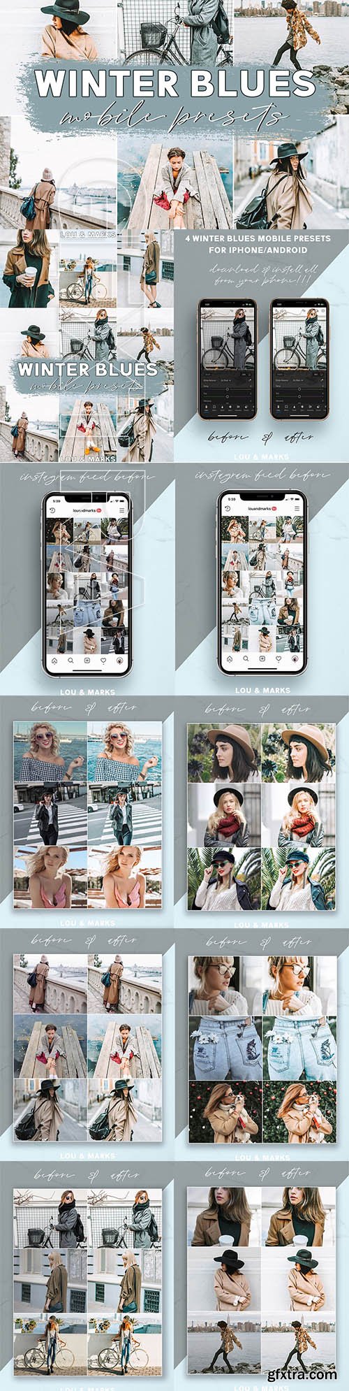 CreativeMarket - Winter Blues Mobile Presets 3621104