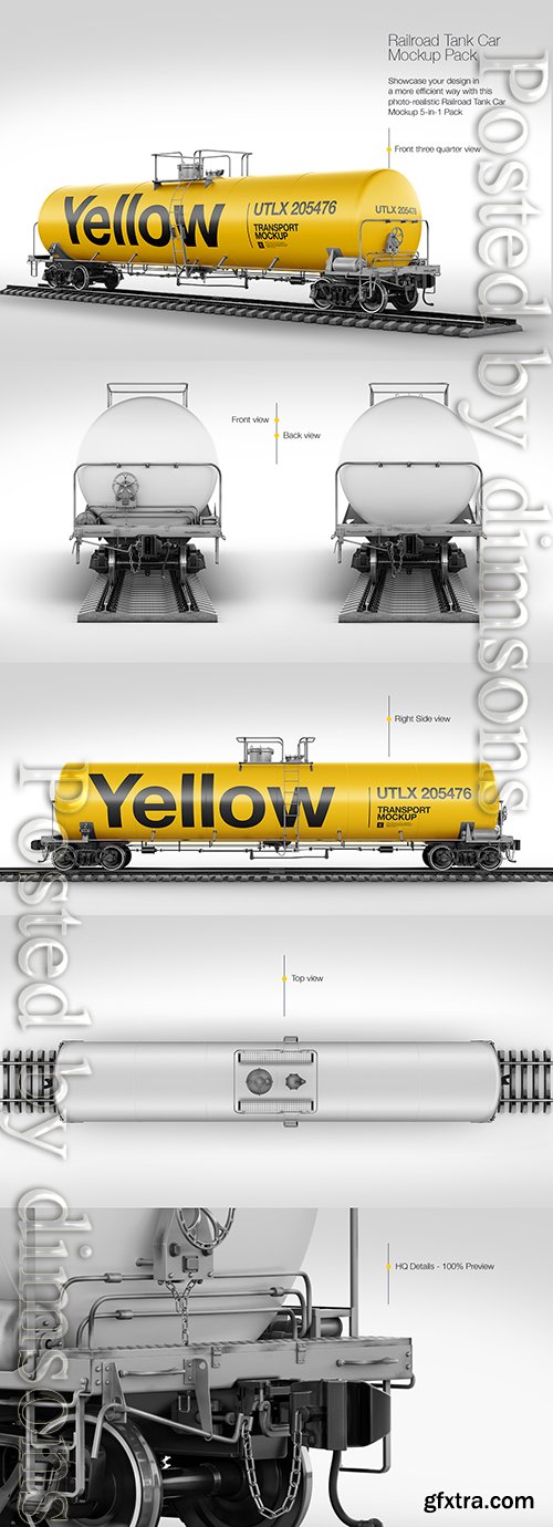 Railroad Tank Car Mockup Pack