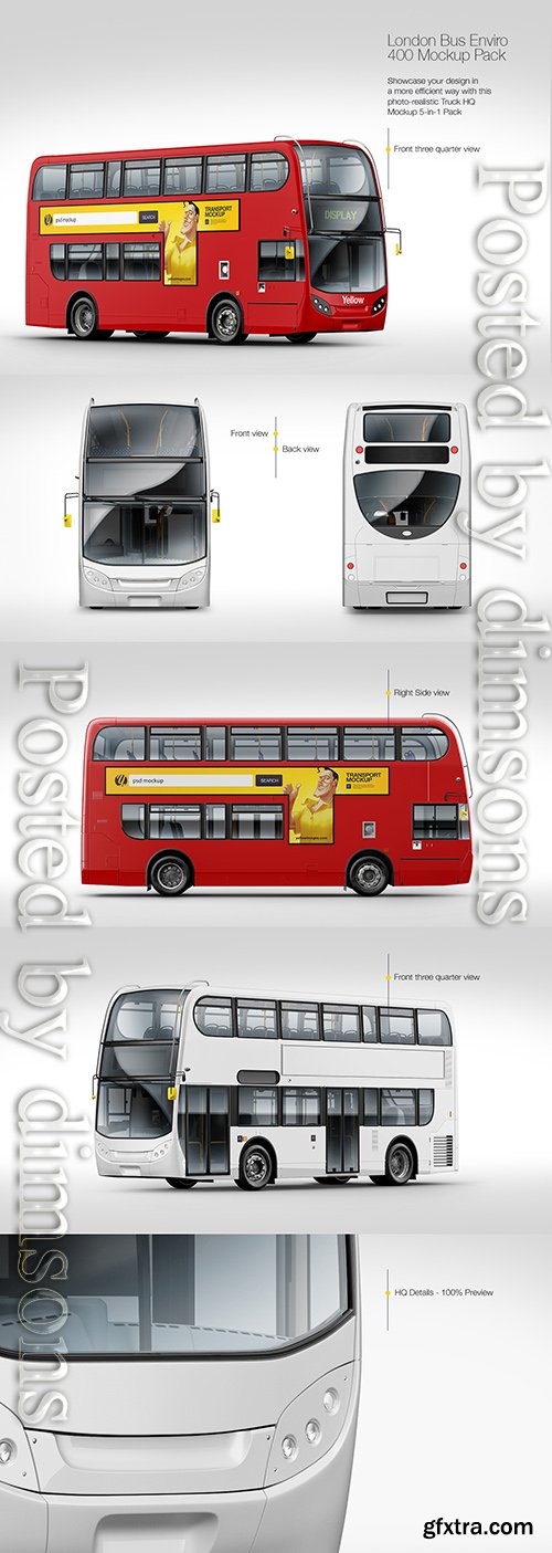 London Bus Enviro 400 Mockup Pack