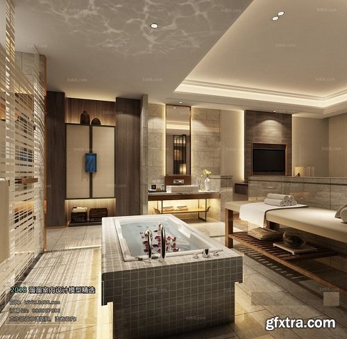 Modern Bathroom Interior Scene 08