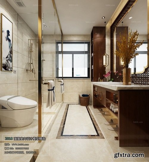 Modern Bathroom Interior Scene 09