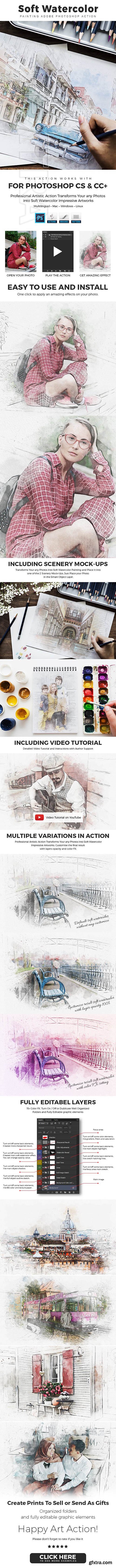 GraphicRiver - Soft Watercolor Painting Photoshop Action 23632531
