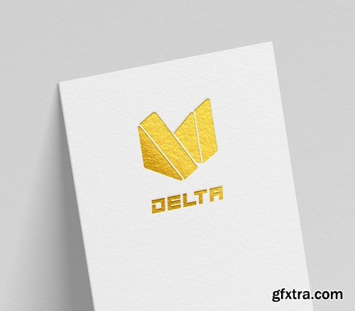 Isometric Triangles Logo – Abstract M Letter