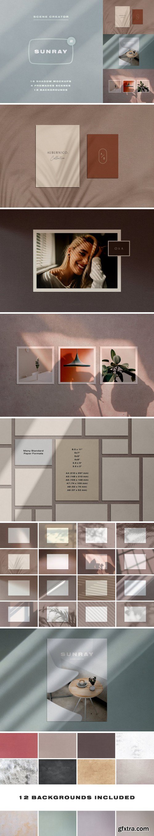 Sunray 2 - Stationery Shadow Mockups