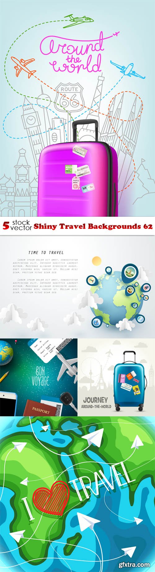 Vectors - Shiny Travel Backgrounds 62