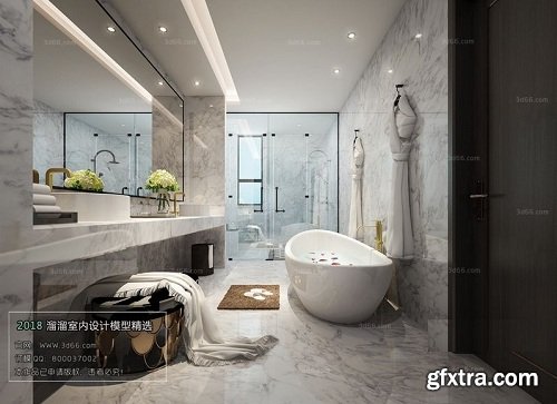 Modern Bathroom Interior Scene 12