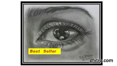 Draw Realistic Eye, Nose, Ear, Lip In Pencil Shading Medium