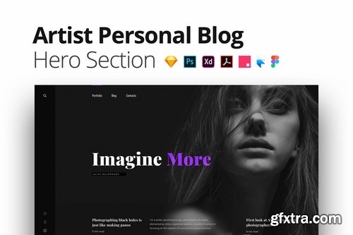 Artist Personal Blog – Multi-Format Hero Section