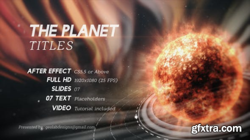 Videohive The Planet Titles 22893473