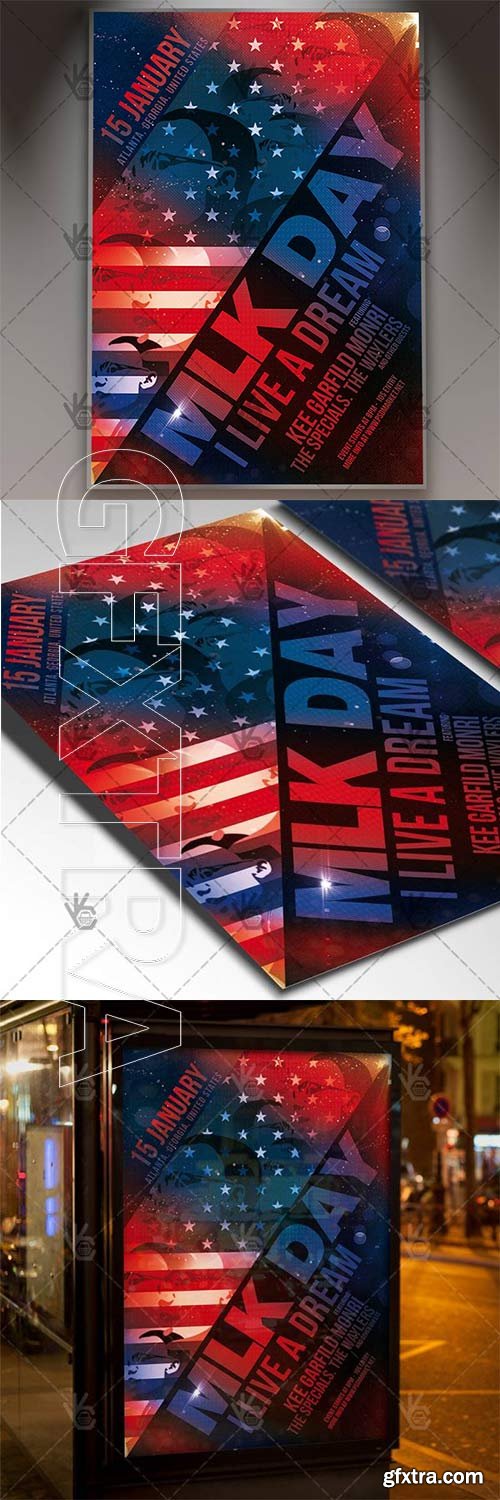 MLK Day – American Flyer PSD Template