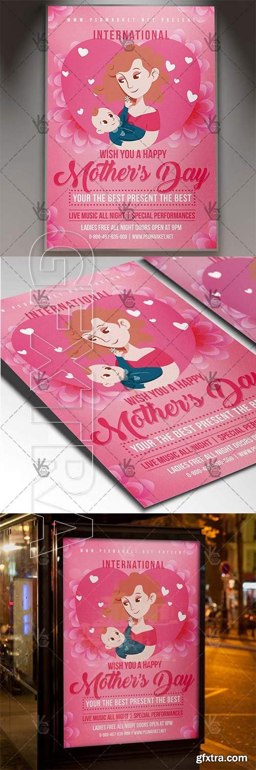 Mothers Day Flyer – Club PSD Template