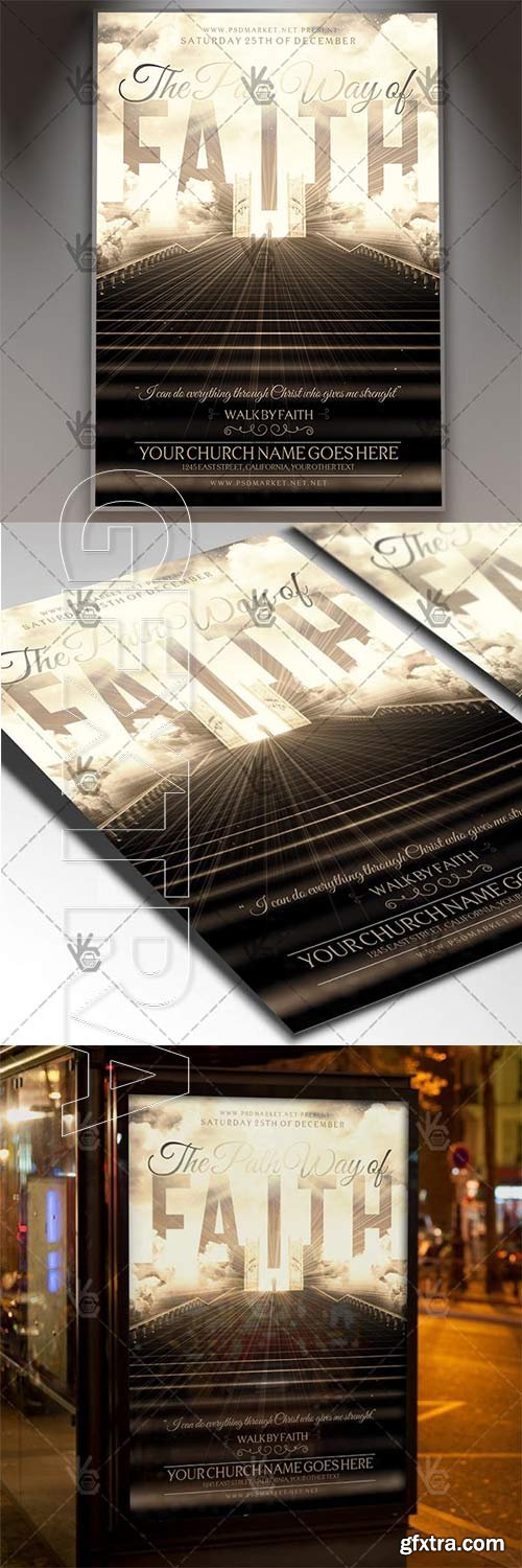 The Pathway of Faith – Church Flyer PSD Template